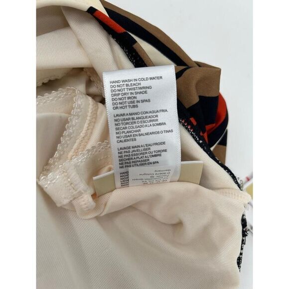 NWT Michael Michael Kors MM9F1074 One-Shoulder Zebra Swimsuit Size 10 - Picture 10 of 12